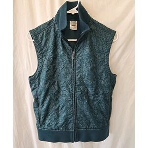Patagonia‎ Water Girl Full Zip Vest Green Floral Design Women's Medium (M)